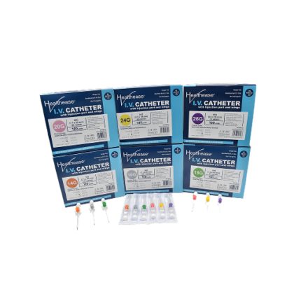 IV Catheter 26G with Injection Port & Wings