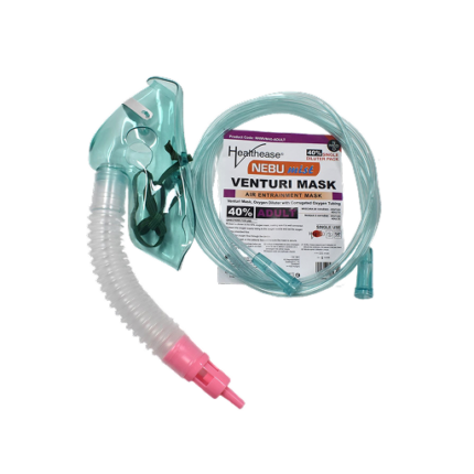Oxygen Mask - Venturi with tubing - Adult 40% Diluter