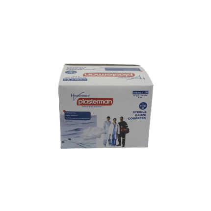 Gauze compress 75 x 75 mm, 8ply  Sterile 5's