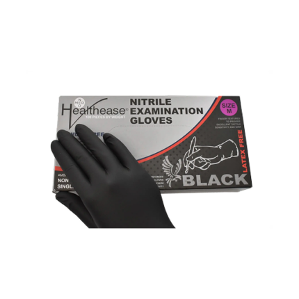 Examination Gloves Nitrile Examination Gloves Black–Latex Free&Powder Free - Medium